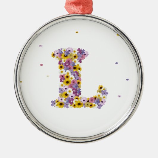 花文字L メタルオーナメント (正面)