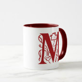 花文字M マグカップ (正面右)
