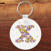 花文字x キーホルダー (正面)