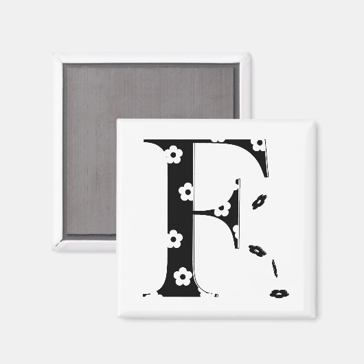 花文文字F マグネット (正面/裏面)