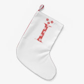 花文文字I （赤） スモールクリスマスストッキング (正面 (吊り時))