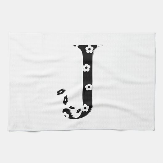 花文文字J キッチンタオル (横)
