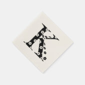 花文文字K スタンダードカクテルナプキン (角)