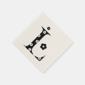 花文文字L スタンダードカクテルナプキン (角)