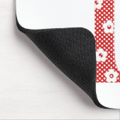 花文文字L(赤) マウスパッド (コーナー)