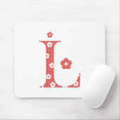 花文文字L(赤) マウスパッド (マウス)