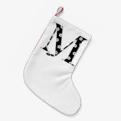 花文文字M スモールクリスマスストッキング (正面 (吊り時))