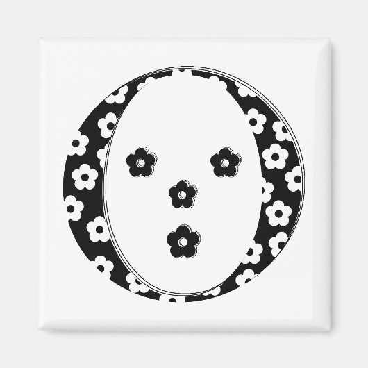 花文文字O マグネット (正面)