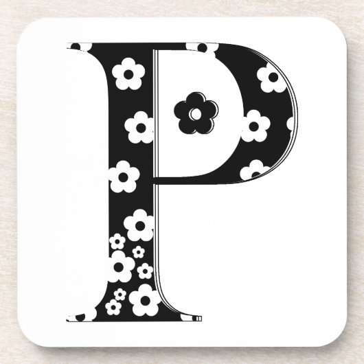 花文文字P コースター (正面)