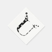 花文文字U スタンダードカクテルナプキン (角)