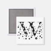 花文文字W マグネット (正面/裏面)