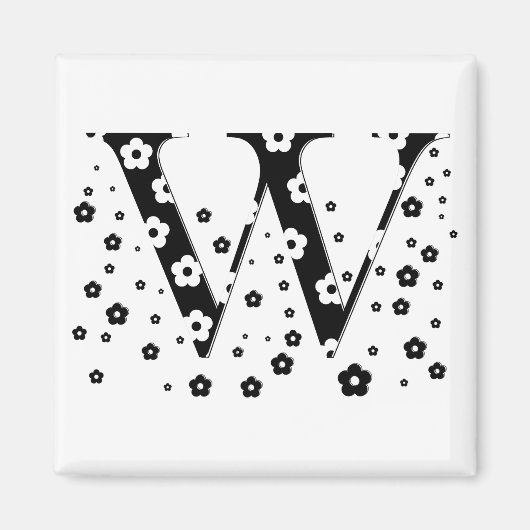 花文文字W マグネット (正面)