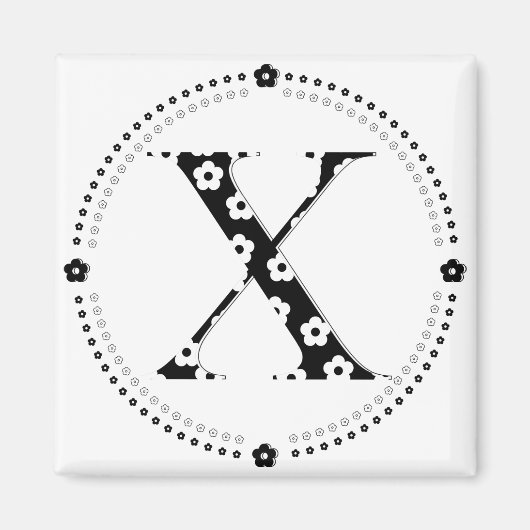 花文文字X マグネット (正面)