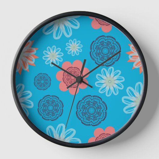 花文時計 壁時計 (正面)