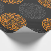 花文様包み紙 ラッピングペーパー (角)