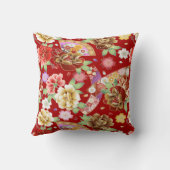 花日本のと扇子 クッション (裏面)