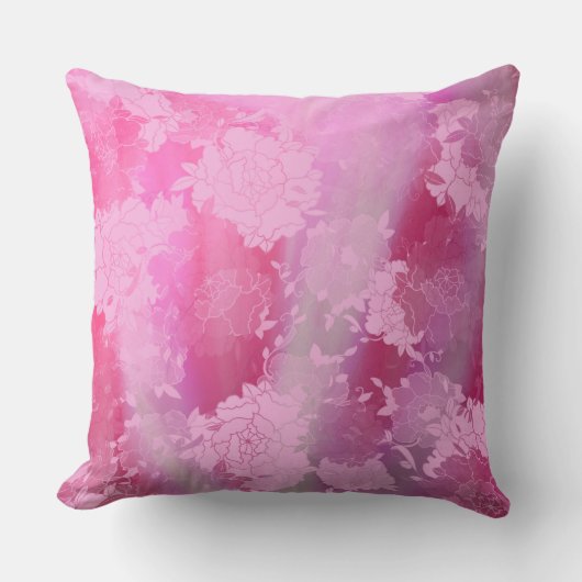 花日本ののピンク クッション (正面)