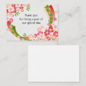 花日本のサンキューカード ノートカード (正面/裏面)