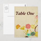 花日本の付き表の番号葉書 ポストカード (正面/裏面)