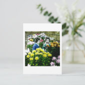 花日本の会で二人の芸者|横浜 ポストカード (スタンド正面)