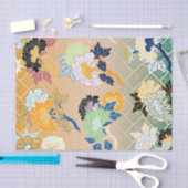 花日本の伝統的柄 薄葉紙 (クラフト)