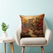 花日本の咲くさくらんぼの木々のある園路 クッション (椅子)