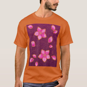 花日本の咲桜気化波さくらんぼBl Tシャツ