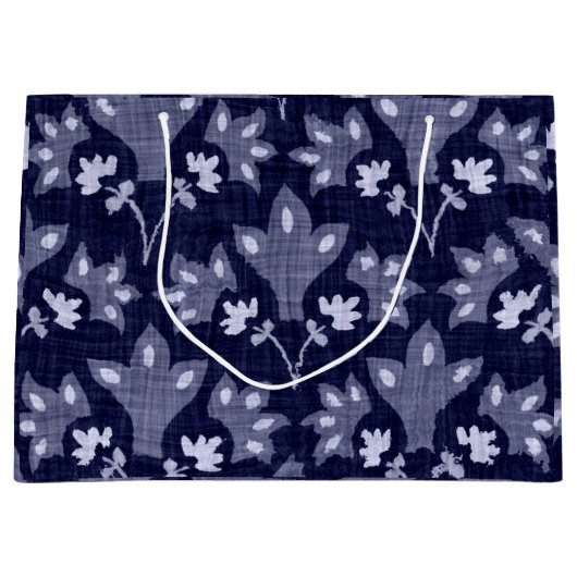 花日本の柄カスタム抱き枕 ラージペーパーバッグ (正面)