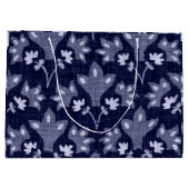 花日本の柄カスタム抱き枕 ラージペーパーバッグ (裏面)