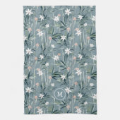 花日本の柄 キッチンタオル (縦)