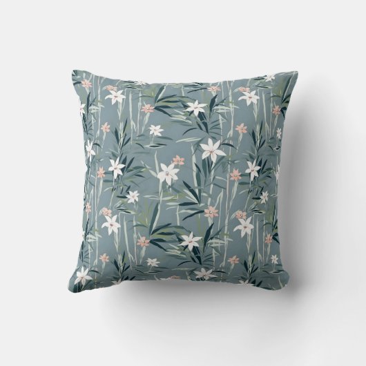 花日本の柄 クッション (裏面)