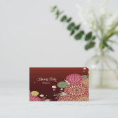 花日本の柄 名刺 (スタンド正面)