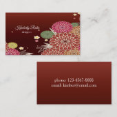 花日本の柄 名刺 (正面/裏面)