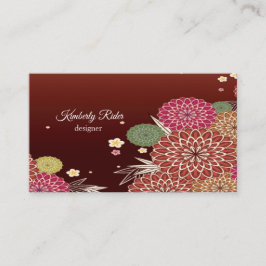 花日本の柄 名刺