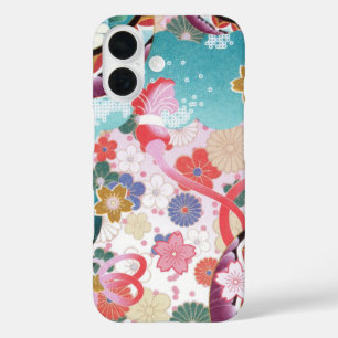 花日本の柄iPhone 16ケース iPhone 16ケース