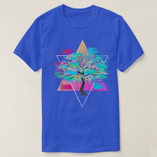 花日本の桜ツリー気流波さくらんぼ損失 Tシャツ (デザイン正面)