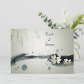 花日本の結婚式招待状 招待状 (スタンド正面)