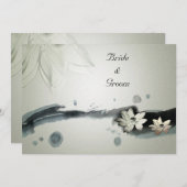 花日本の結婚式招待状 招待状 (正面/裏面)