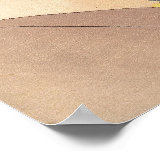 花日本の芸者まいこ入れ美しい ポスター (角)