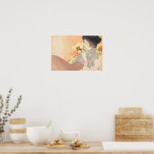 花日本の芸者まいこ入れ美しい ポスター (キッチン)