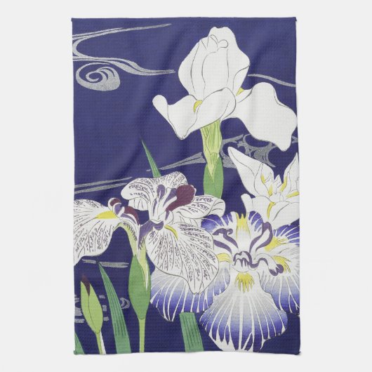 花日本の芸 キッチンタオル (縦)
