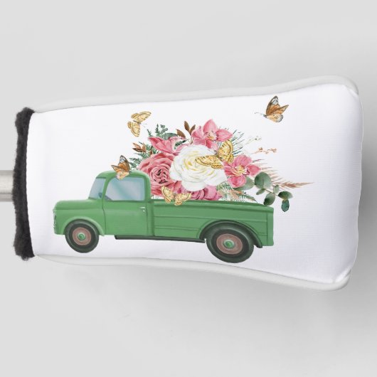 花昇華デザイン ゴルフヘッドカバー (正面)