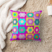 花明るい着色されたポップアート クッション (ブランケット)