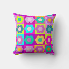 花明るい着色されたポップアート クッション