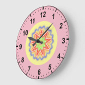 ～花星がフラクタルを描く ラージ壁時計 (傾斜)