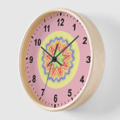 ～花星がフラクタルを描く 壁時計 (傾斜)