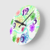 花時計 ラウンド壁時計 (傾斜)