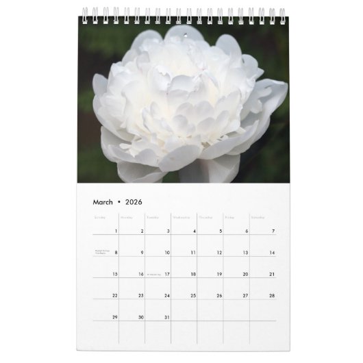 花暦2022 カレンダー (3月 2026)