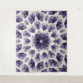 花曼荼羅抽象芸術華麗透視図 タペストリー (正面)