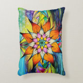 花🌸曼荼羅枕 アクセントクッション (正面(垂直))